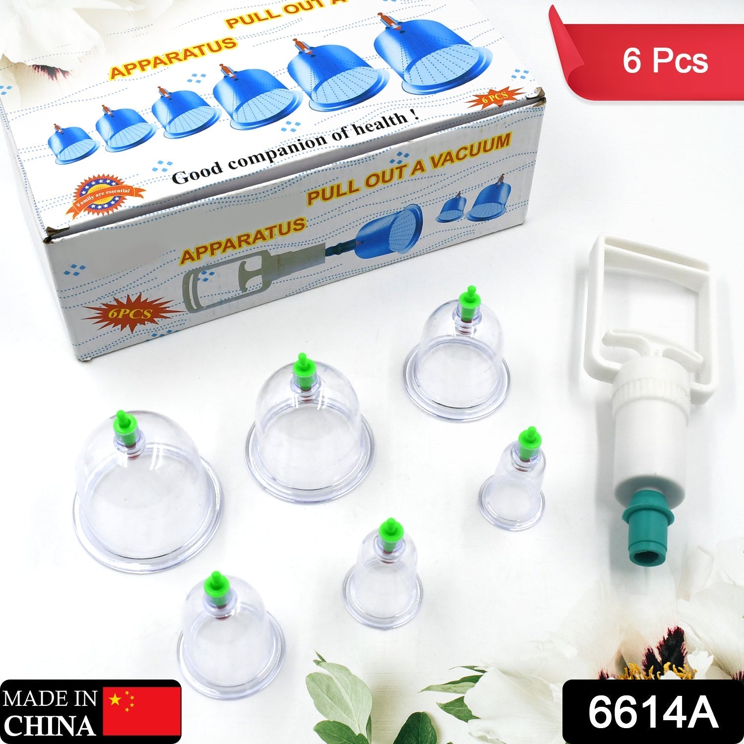 Therapy cupping kit with suction pumps, designed for muscle relief. Therapy cupping kit with suction pumps, designed for muscle relief.